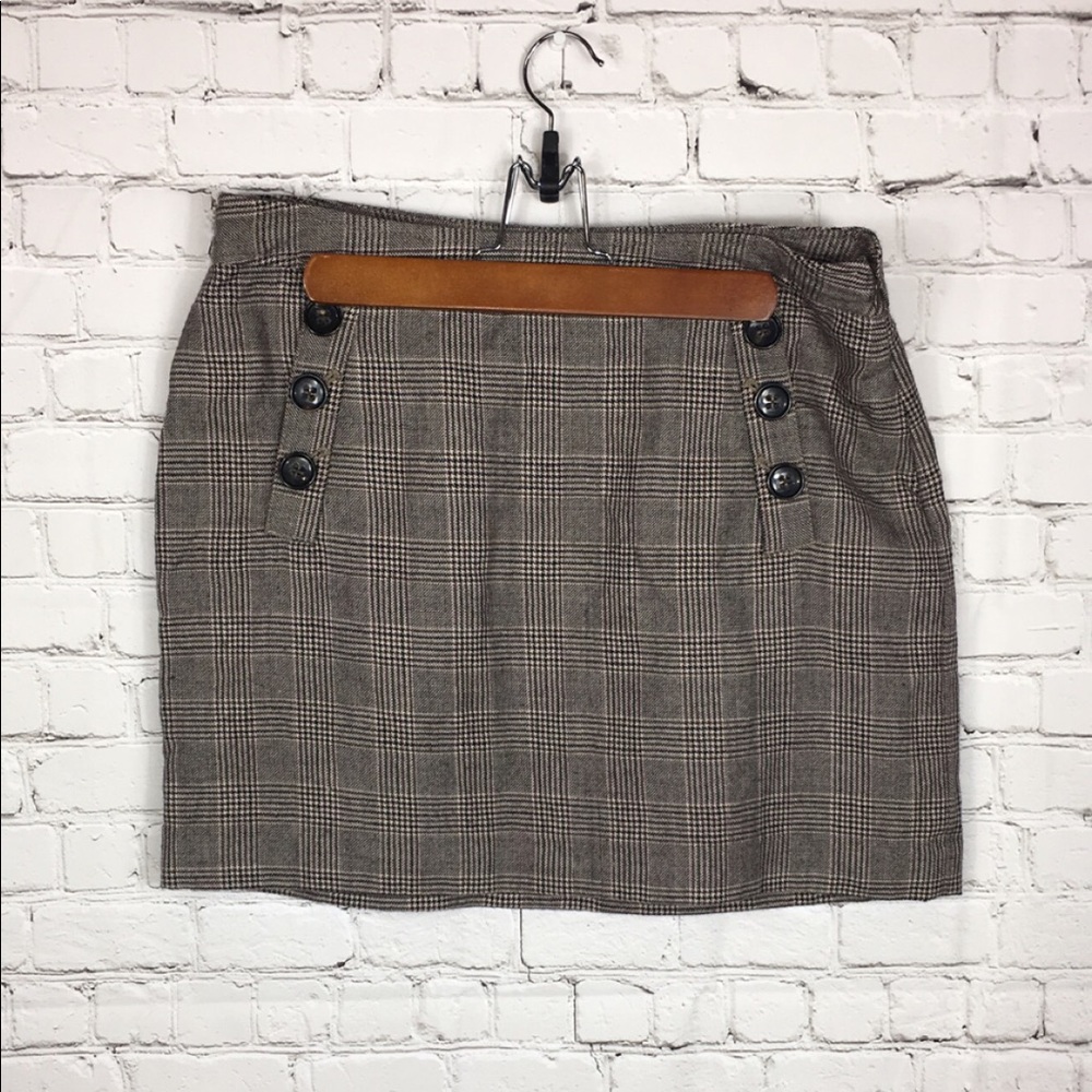 Plaid Banana Republic Mini Skirt